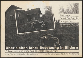 Über sieben Jahre Besetzung in Bildern - Fotoausstellung über das Besetzte Haus Erfurt