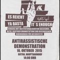 Es reicht. Ya Basta. It's enough.