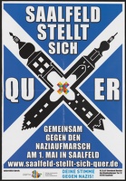 Saalfeld stellt sich quer! Gemeinsam gegen den Naziaufmarsch am 1. Mai in Saalfeld.
