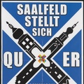 Saalfeld stellt sich quer! Gemeinsam gegen den Naziaufmarsch am 1. Mai in Saalfeld.