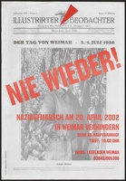 Nie Wieder! Naziaufmarsch am 20. April 2002 in Weimar verhindern.
