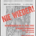 Nie Wieder! Naziaufmarsch am 20. April 2002 in Weimar verhindern.