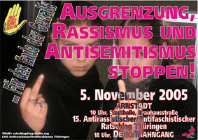Ausgrenzung, Rassismus und Antisemitismus stoppen. Ratschlag 2005