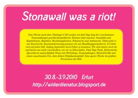Stonewall was a riot (Polyfantasiawoche 2010)