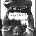 Konzertplakat "Katzenstreik" und "Gentle Vaincut" im besetzten Haus Erfurt
