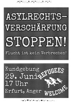 Asylrechtsverschärfung stoppen!