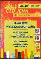 CSD Jena, wir brennen für Vielfalt