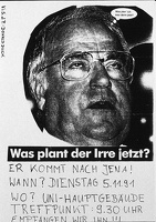 Kohl kommt nach Jena, empfangen wir ihn (Was plant der Irre?)
