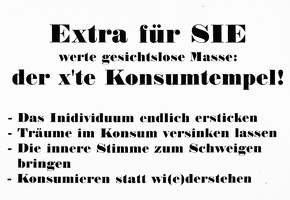 Extra für Sie der x'te Konsumtempel