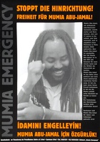 Stoppt die Hinrichtung! Freiheit für Mumia Abu-Jamal.